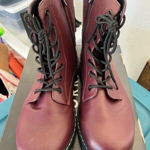 Torrid Burgundy Combat Boots